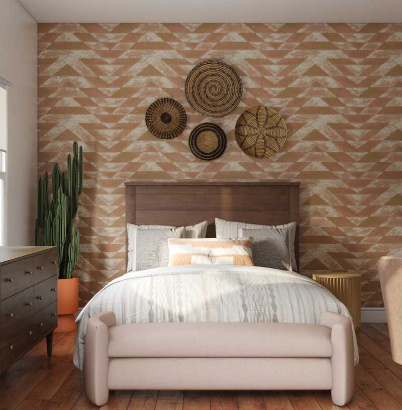Bohemian, Southwest Inspired Office Design by Havenly Interior Designer Shannon
