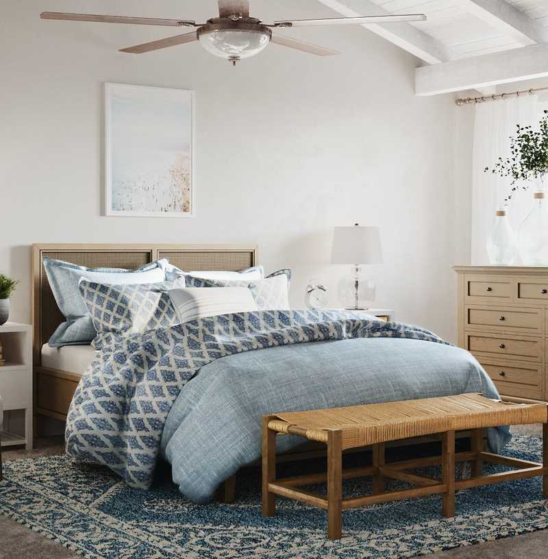 Classic, Coastal, Transitional, Preppy Bedroom Design by Havenly Interior Designer Lisa