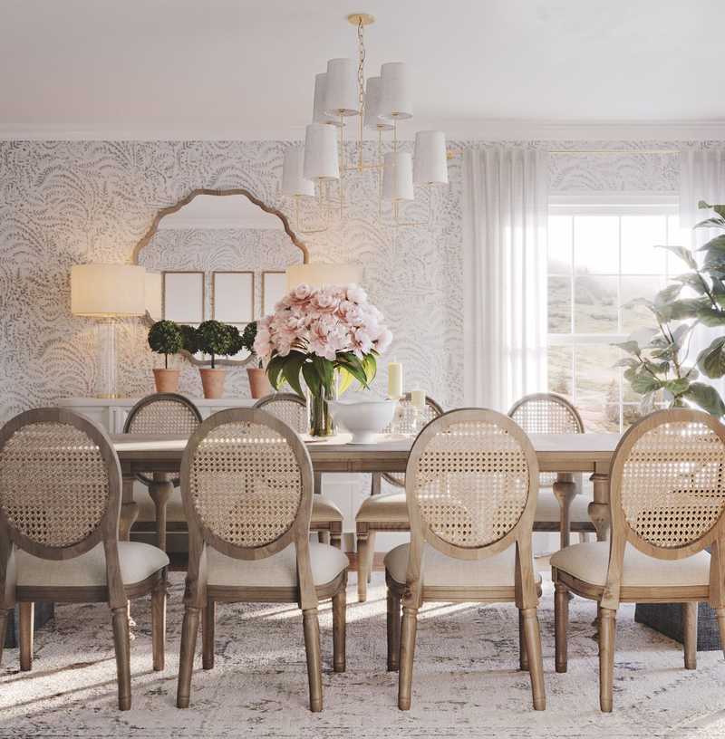 Classic, Coastal, Traditional, Transitional, Preppy Dining Room Design by Havenly Interior Designer Lisa