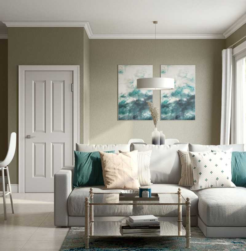 Farmhouse, Transitional Living Room Design by Havenly Interior Designer Tyara