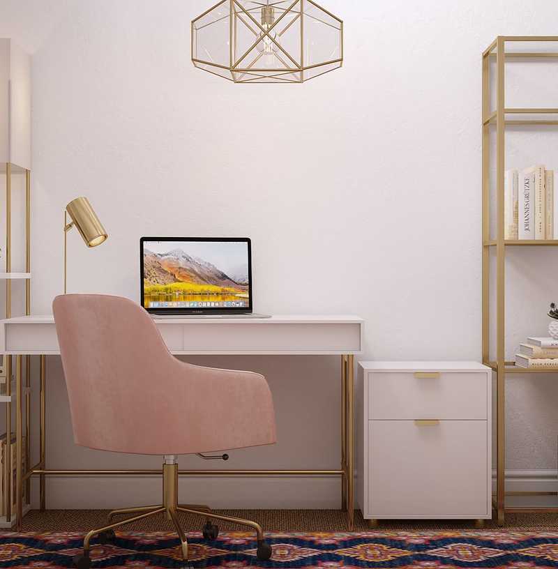 Modern, Eclectic, Bohemian Office Design by Havenly Interior Designer Mariela