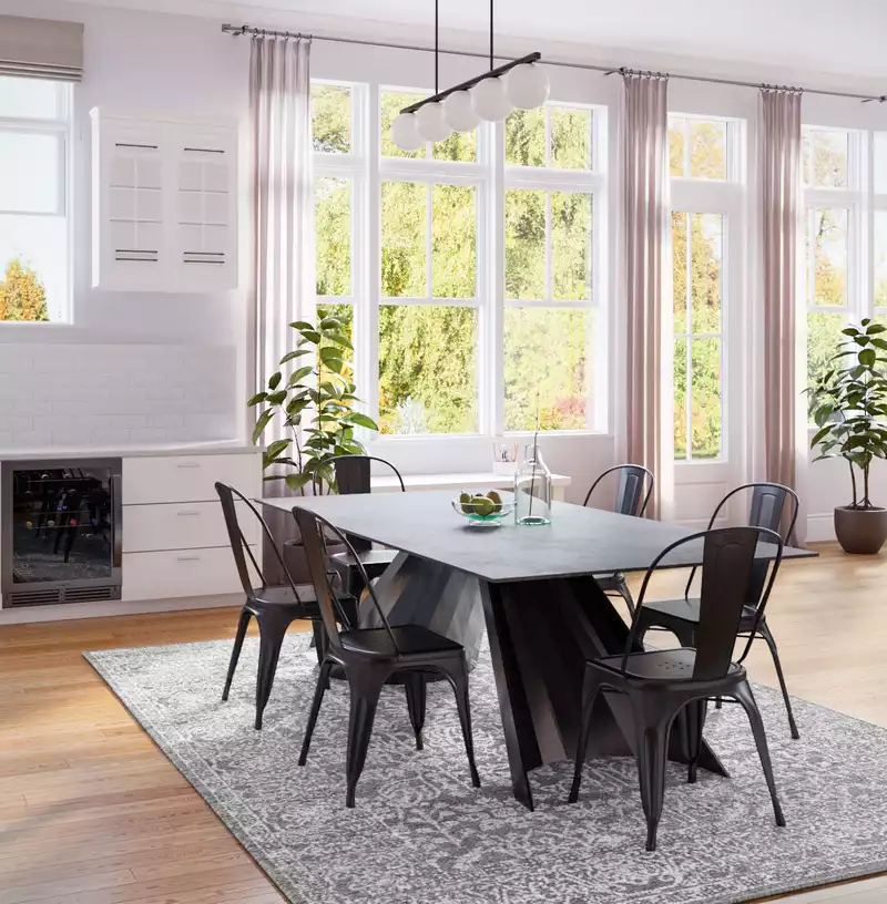 Modern, Industrial, Midcentury Modern, Scandinavian Dining Room Design by Havenly Interior Designer Carla