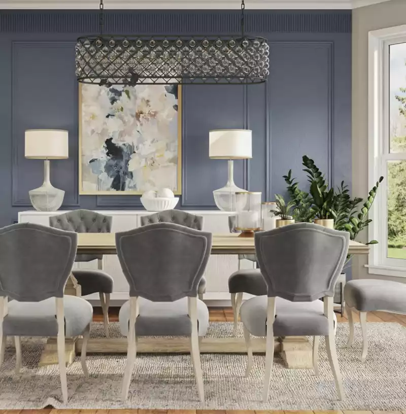Contemporary, Modern, Classic, Glam Dining Room Design by Havenly Interior Designer Rumki
