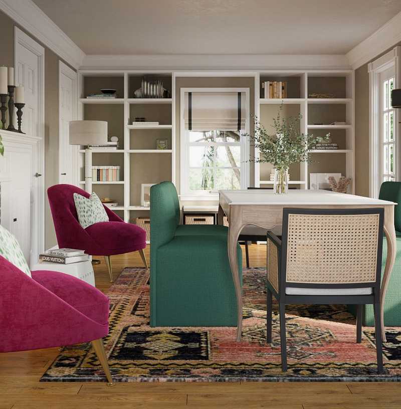 Contemporary, Eclectic, Bohemian, Vintage, Classic Contemporary, Preppy Dining Room Design by Havenly Interior Designer Lisa