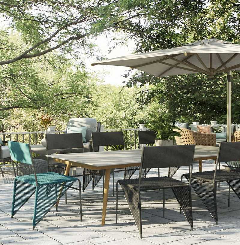 Modern, Bohemian, Midcentury Modern Outdoor Space Design by Havenly Interior Designer Ana