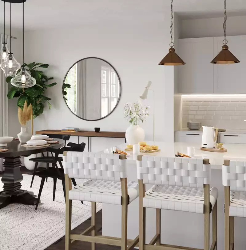 Modern, Minimal, Scandinavian Dining Room Design by Havenly Interior Designer Diana