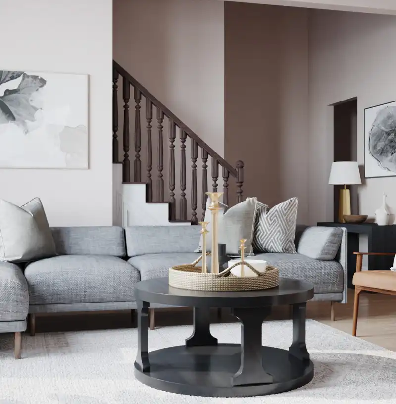 Modern, Glam, Minimal, Scandinavian Living Room Design by Havenly Interior Designer Madison