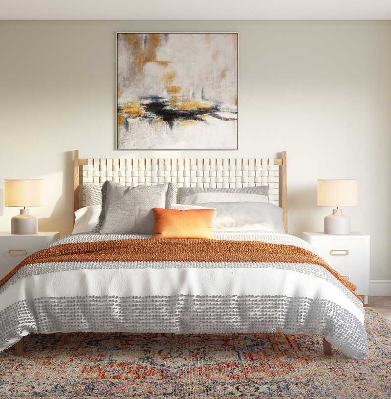 Midcentury Modern, Scandinavian Bedroom Design by Havenly Interior Designer Abril