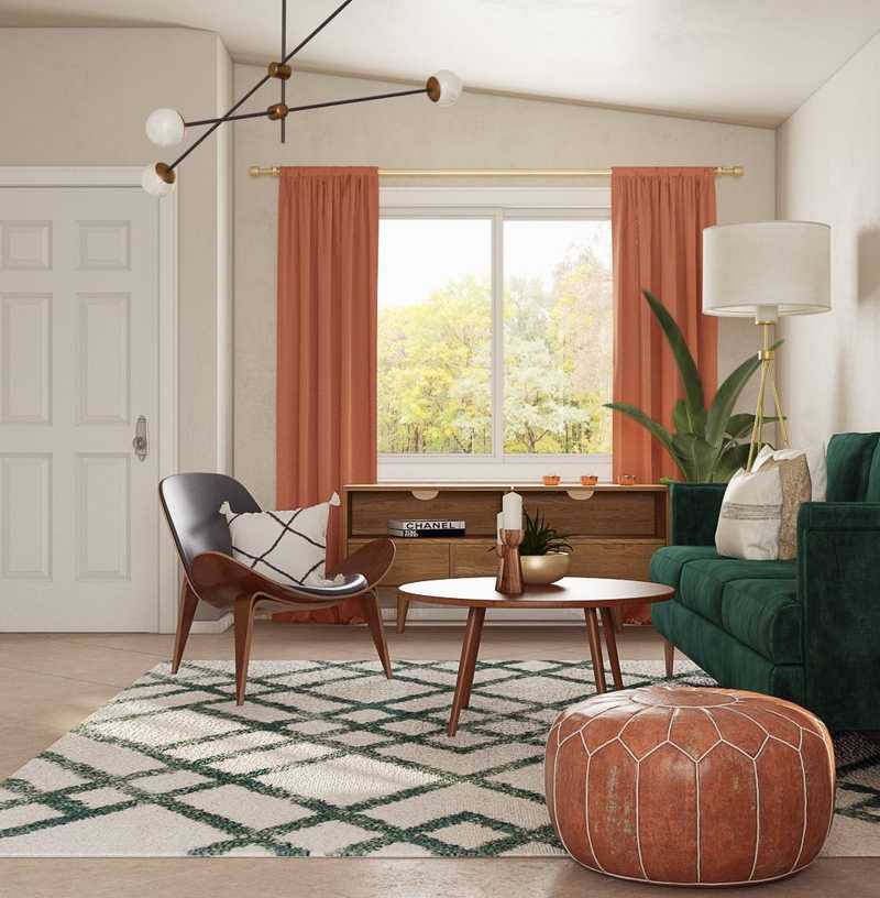 Modern, Midcentury Modern Living Room Design by Havenly Interior Designer Francisco