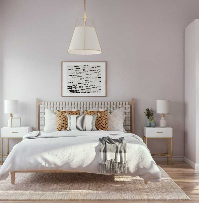 Contemporary, Bohemian, Coastal Bedroom Design by Havenly Interior Designer Athina