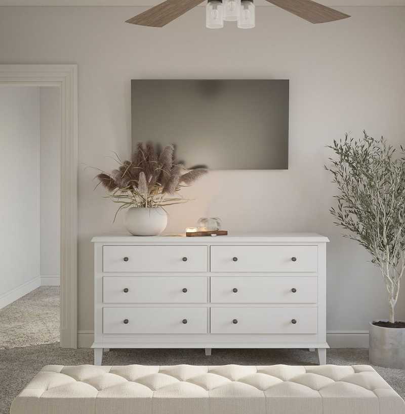 Farmhouse, Rustic Bedroom Design by Havenly Interior Designer Nicole