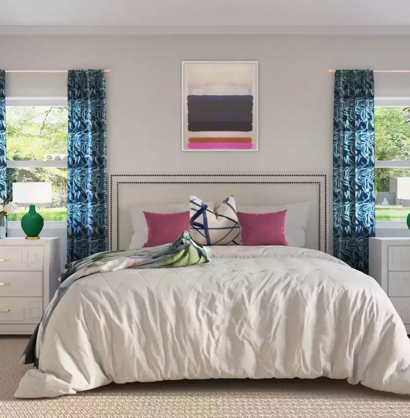 Preppy Bedroom Design by Havenly Interior Designer Ashley