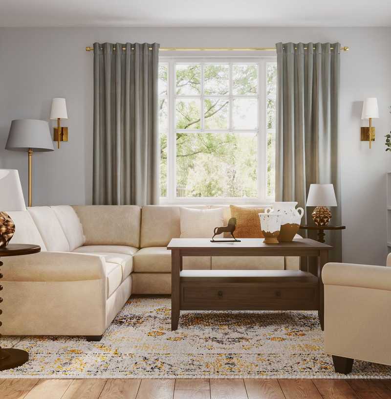 Traditional Living Room Design by Havenly Interior Designer Mariel