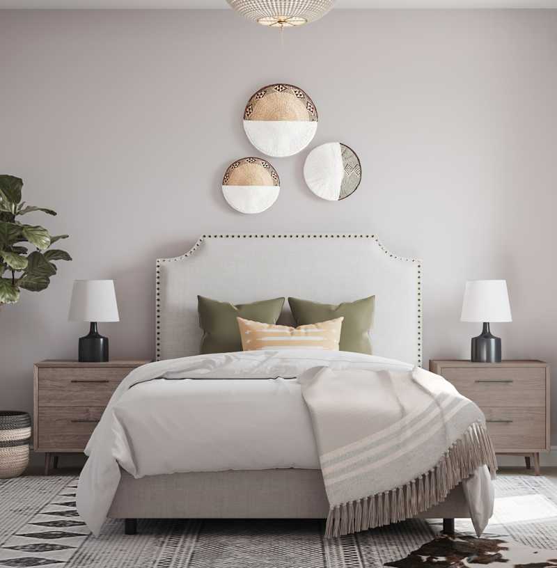 Rustic, Transitional, Southwest Inspired, Scandinavian Bedroom Design by Havenly Interior Designer Ana