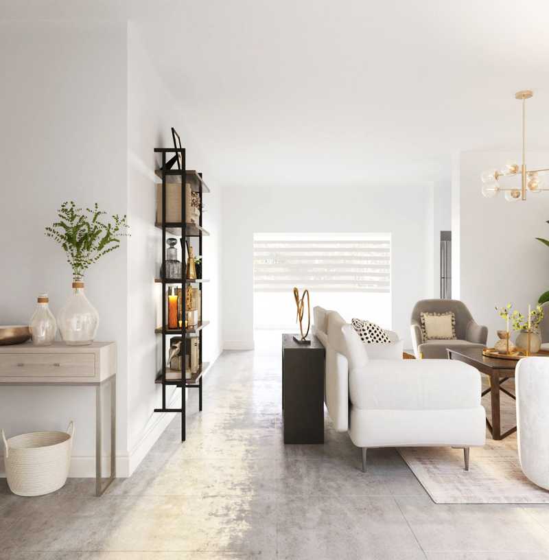 Contemporary, Modern, Glam Living Room Design by Havenly Interior Designer Athina