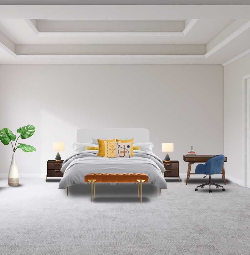 Midcentury Modern Bedroom Design by Havenly Interior Designer Daniela