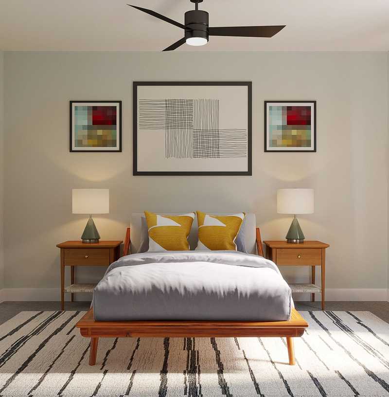 Modern, Midcentury Modern Bedroom Design by Havenly Interior Designer Freddi