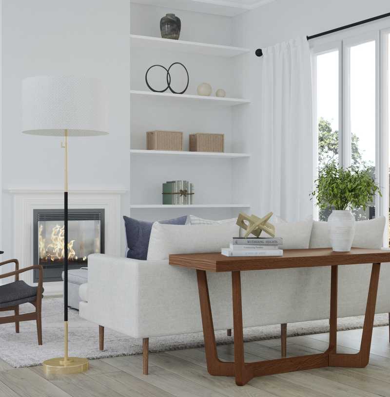 Transitional, Midcentury Modern, Scandinavian Living Room Design by Havenly Interior Designer Romina