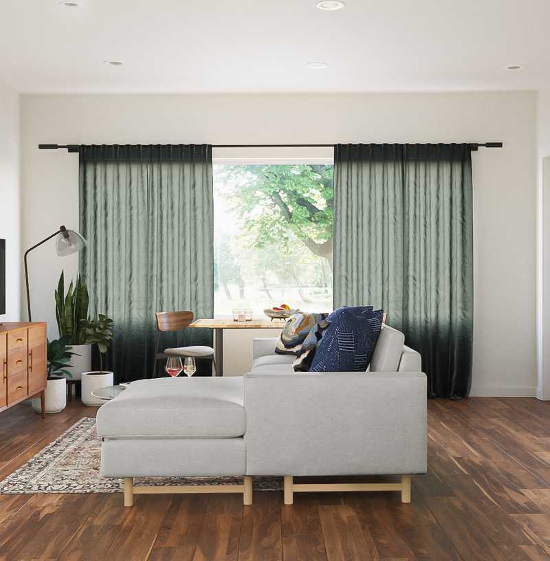 Midcentury Modern Living Room Design by Havenly Interior Designer Selene