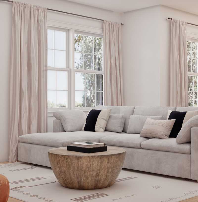 Modern, Bohemian, Midcentury Modern Living Room Design by Havenly Interior Designer Courtney