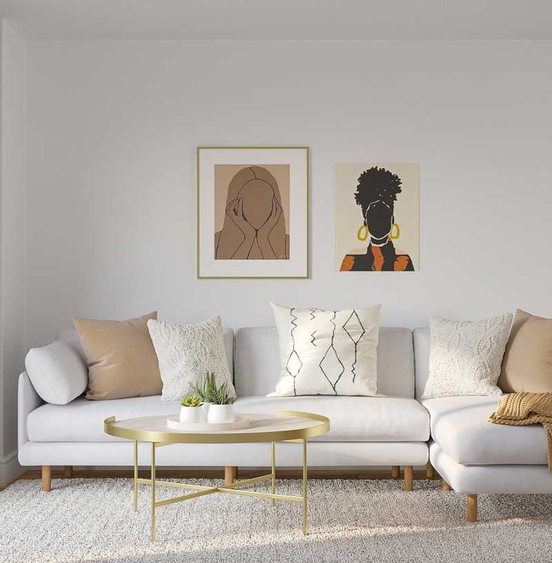 Modern, Bohemian, Midcentury Modern, Scandinavian Living Room Design by Havenly Interior Designer Stephanie