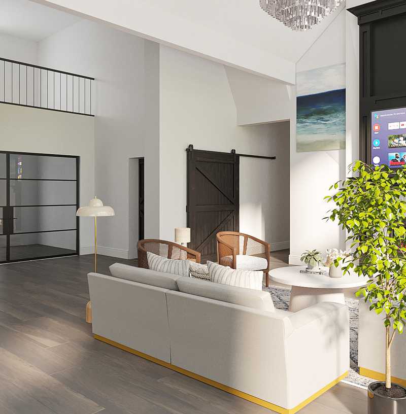 Classic, Bohemian, Coastal Living Room Design by Havenly Interior Designer Priscila