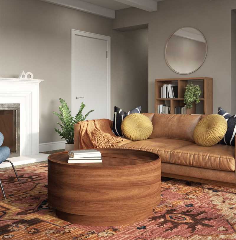 Eclectic, Midcentury Modern Living Room Design by Havenly Interior Designer Andrea