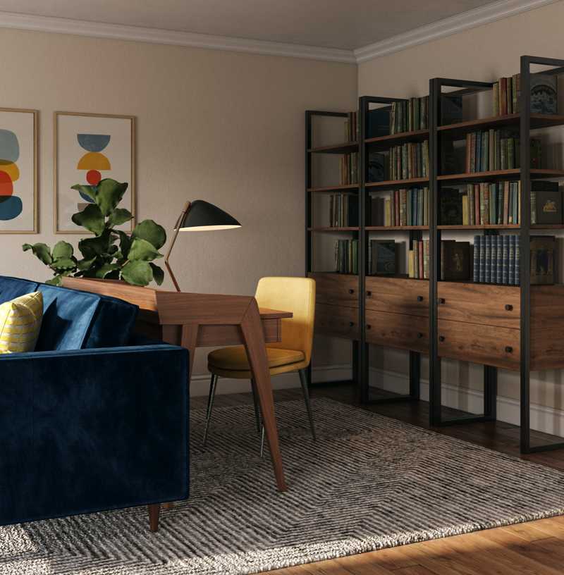 Midcentury Modern Office Design by Havenly Interior Designer Taylor