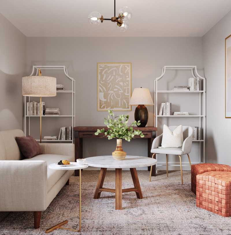 Modern, Bohemian Office Design by Havenly Interior Designer Ana