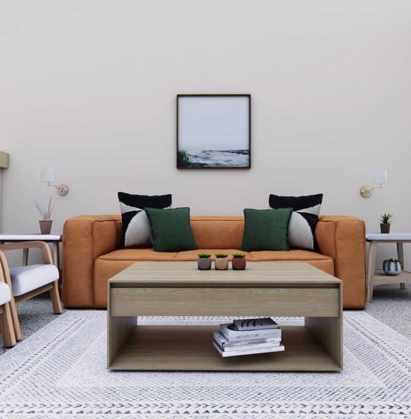 Bohemian, Midcentury Modern Living Room Design by Havenly Interior Designer Veridiana