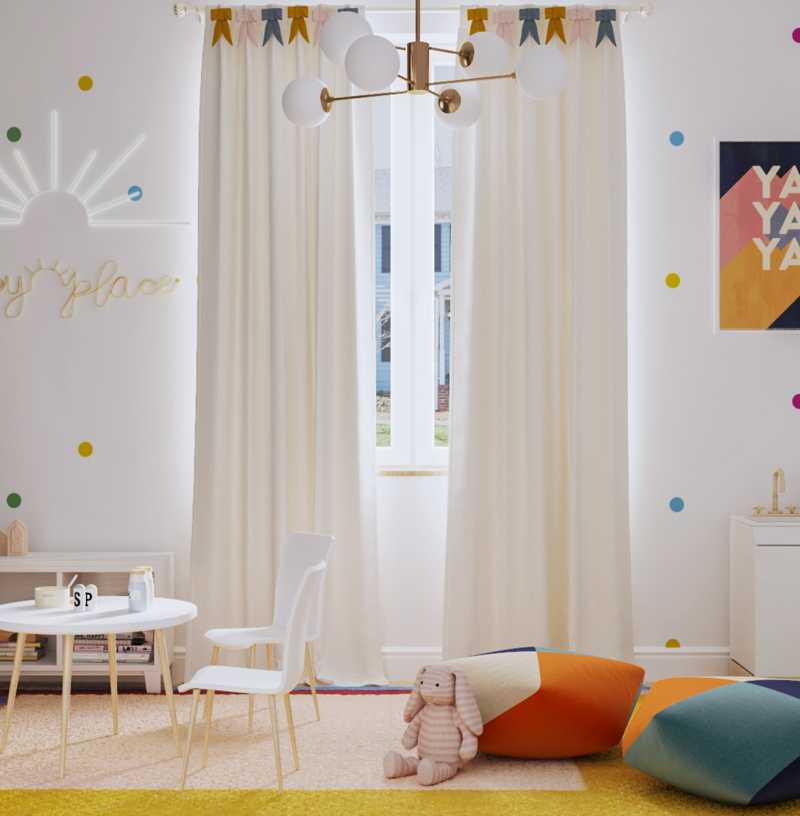 Contemporary, Modern, Eclectic, Preppy Playroom Design by Havenly Interior Designer Daniela
