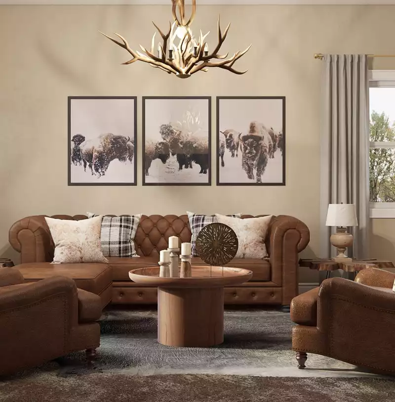 Industrial, Rustic Living Room Design by Havenly Interior Designer Dayana