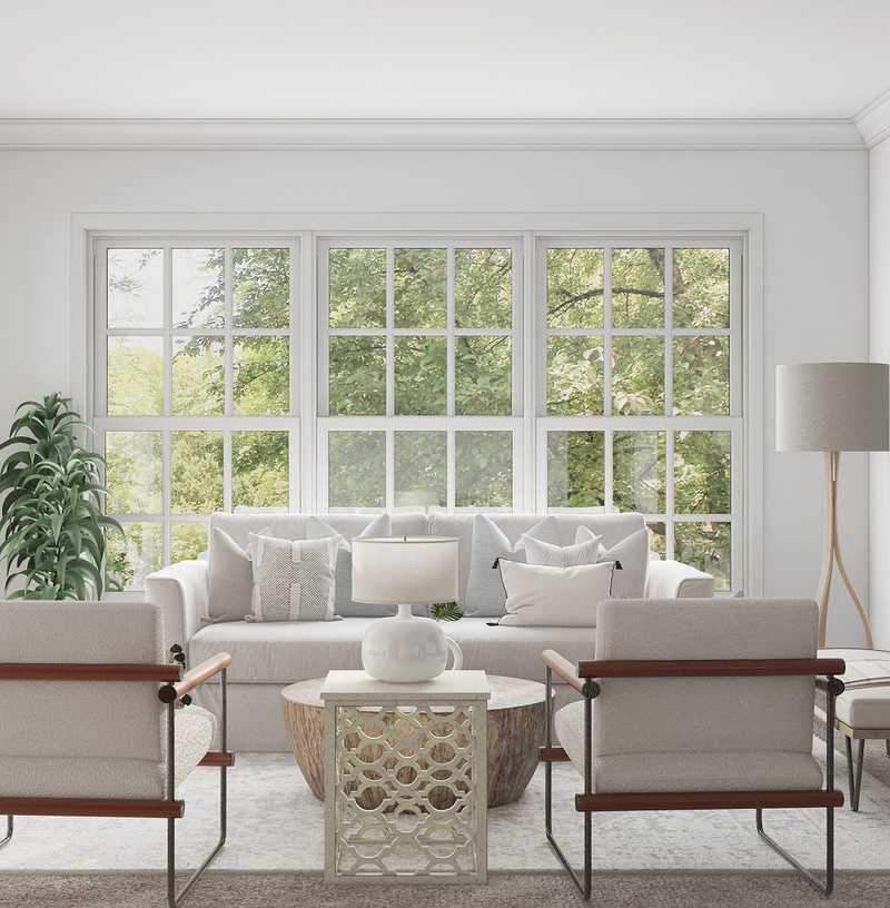 Contemporary, Modern, Coastal Living Room Design by Havenly Interior Designer Athina