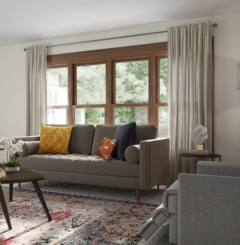 Modern, Eclectic, Bohemian Living Room Design by Havenly Interior Designer Carla