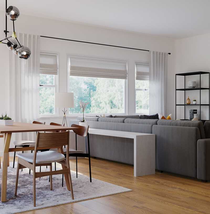 Contemporary, Modern, Midcentury Modern, Minimal Living Room Design by Havenly Interior Designer Erin