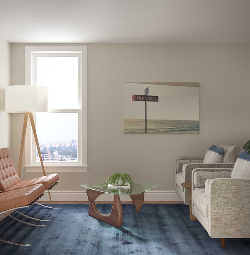 Midcentury Modern, Scandinavian Office Design by Havenly Interior Designer Priscila