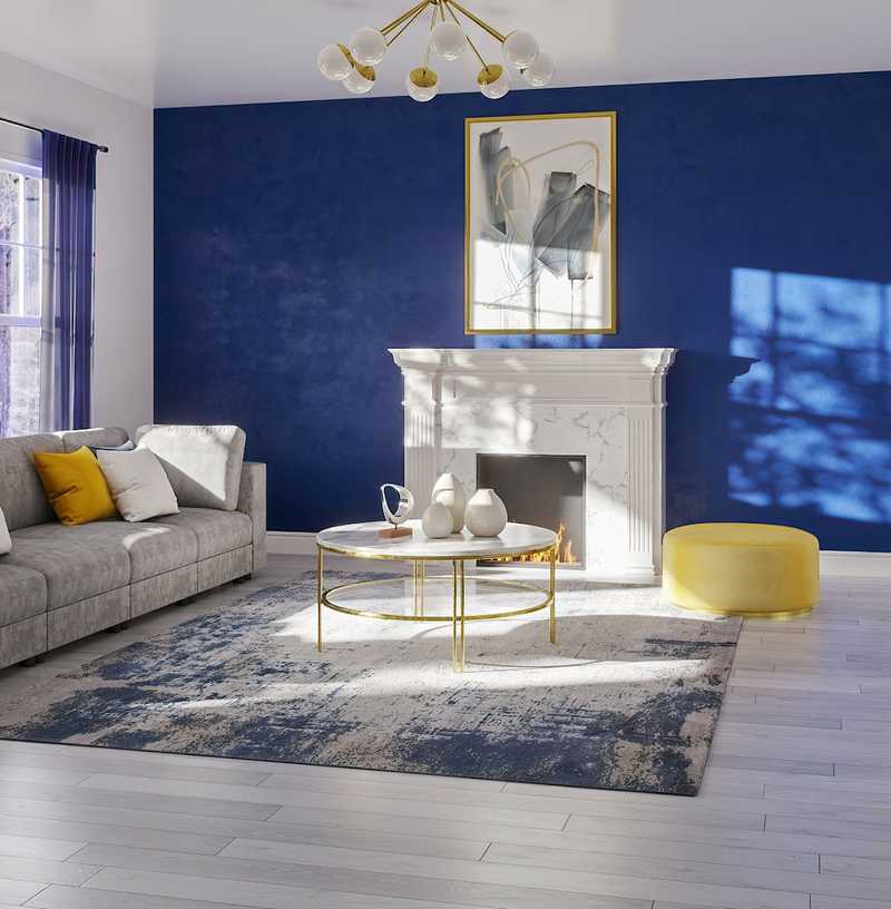 Glam Living Room Design by Havenly Interior Designer Emmanuel