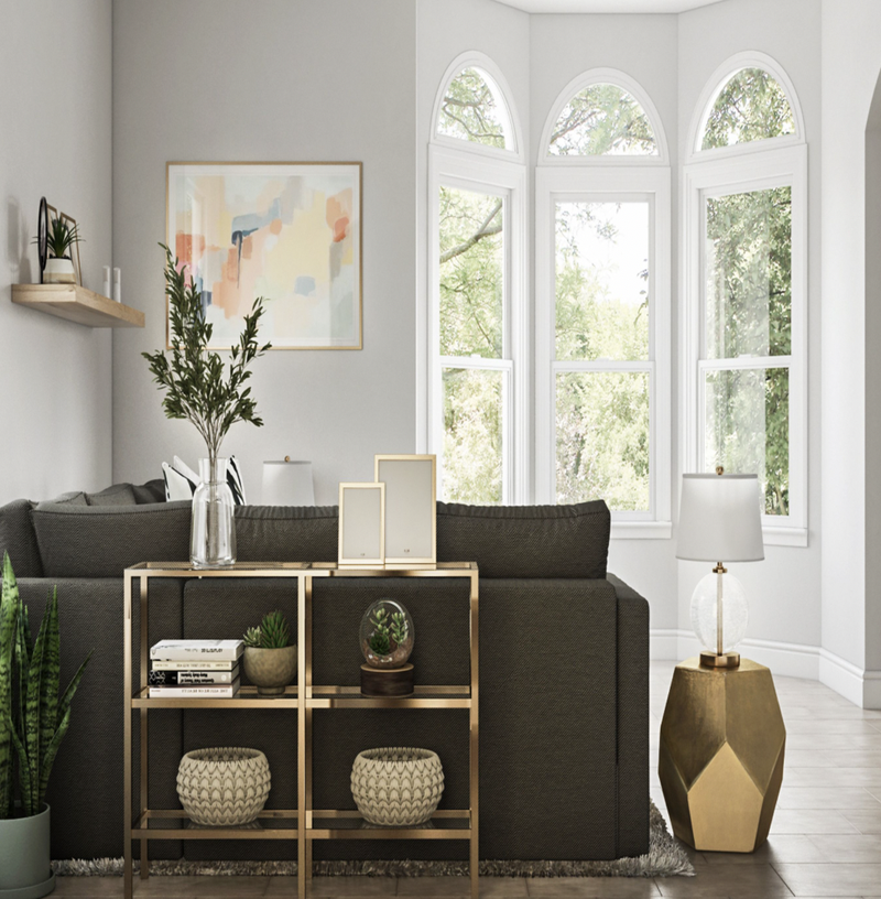 Contemporary, Modern, Glam Living Room Design by Havenly Interior Designer Rumki