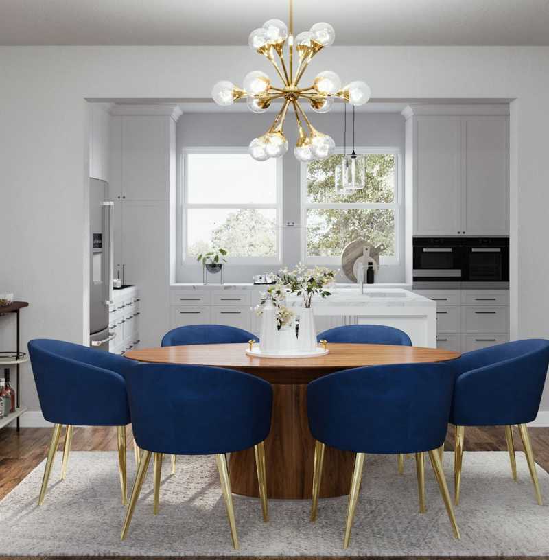 Contemporary, Modern, Glam Dining Room Design by Havenly Interior Designer Athina