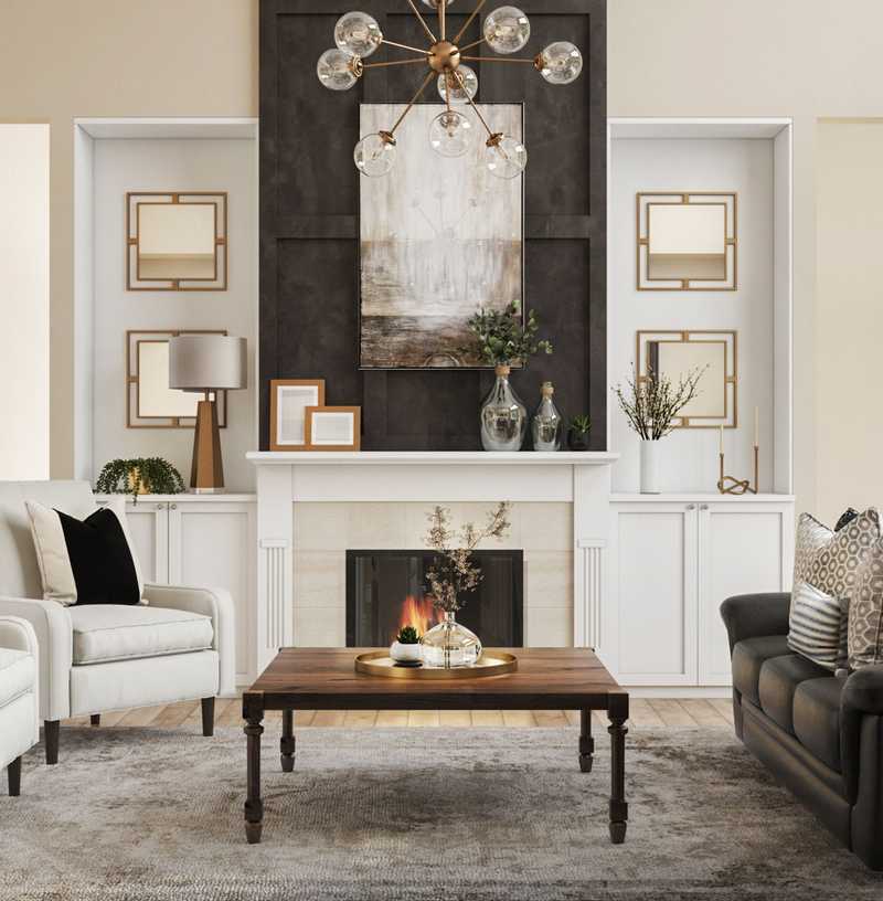 Contemporary, Modern Living Room Design by Havenly Interior Designer Athina