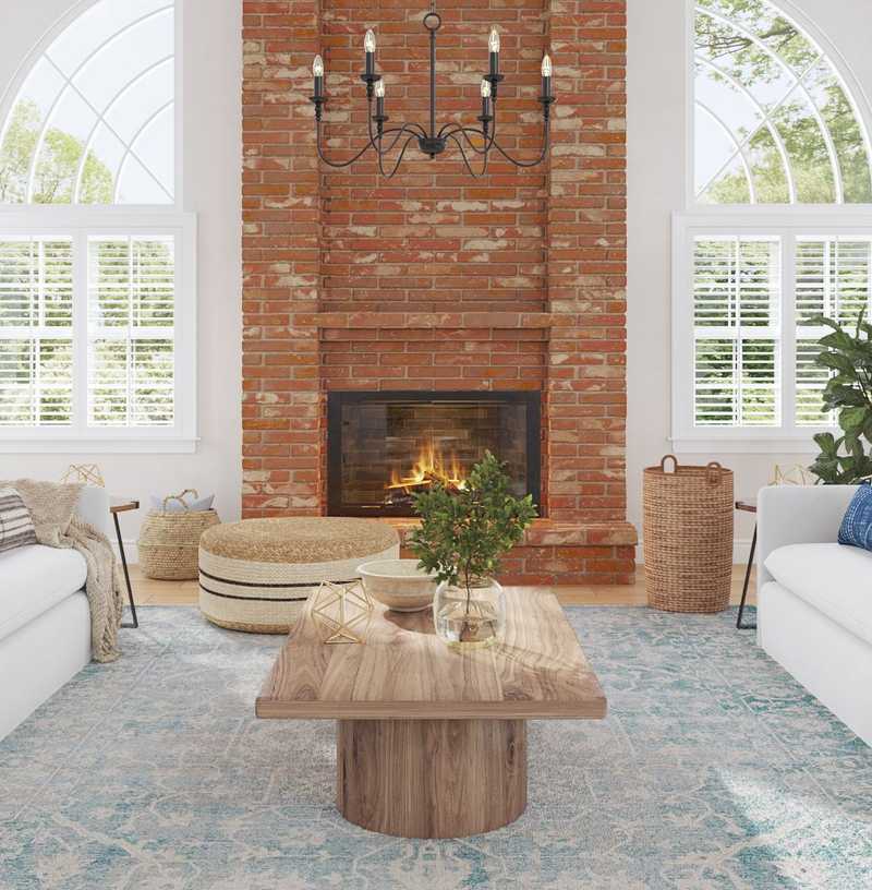Contemporary, Modern, Rustic Living Room Design by Havenly Interior Designer Liliana