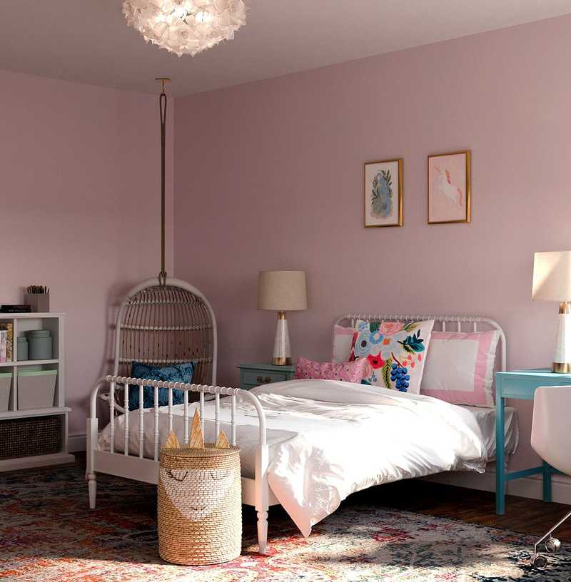 Classic, Eclectic, Bohemian, Transitional, Preppy Bedroom Design by Havenly Interior Designer Lisa