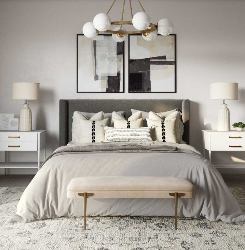 Contemporary, Modern, Glam Bedroom Design by Havenly Interior Designer Athina