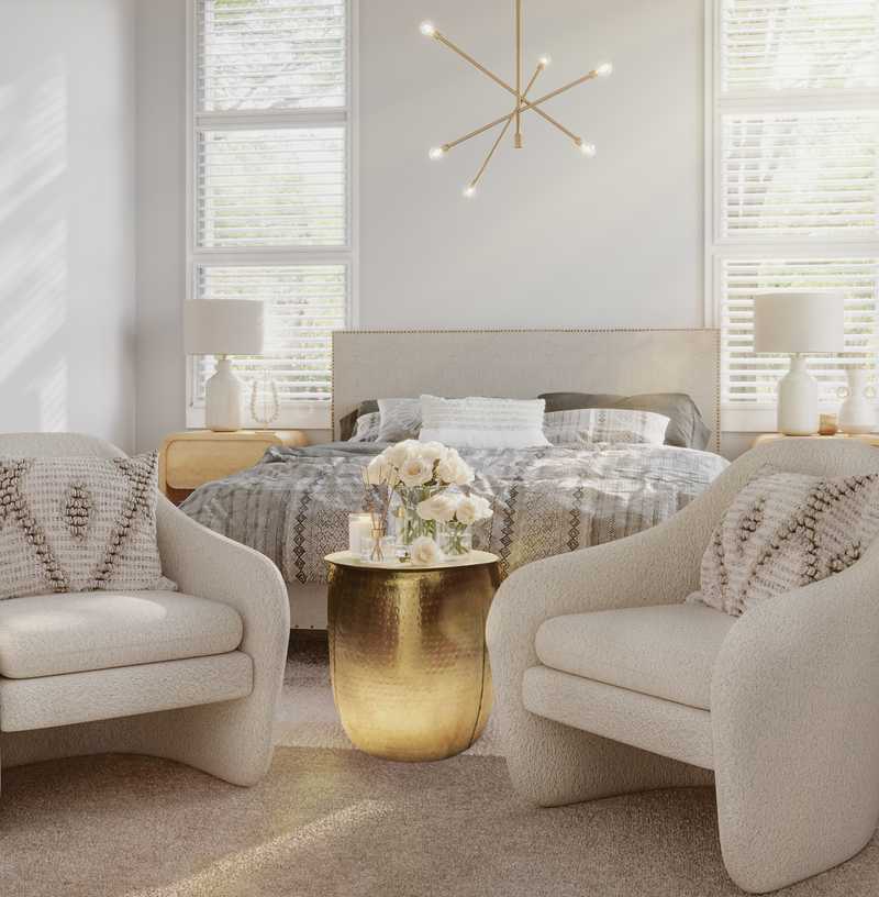 Contemporary, Modern, Bohemian, Glam Bedroom Design by Havenly Interior Designer Jacqueline