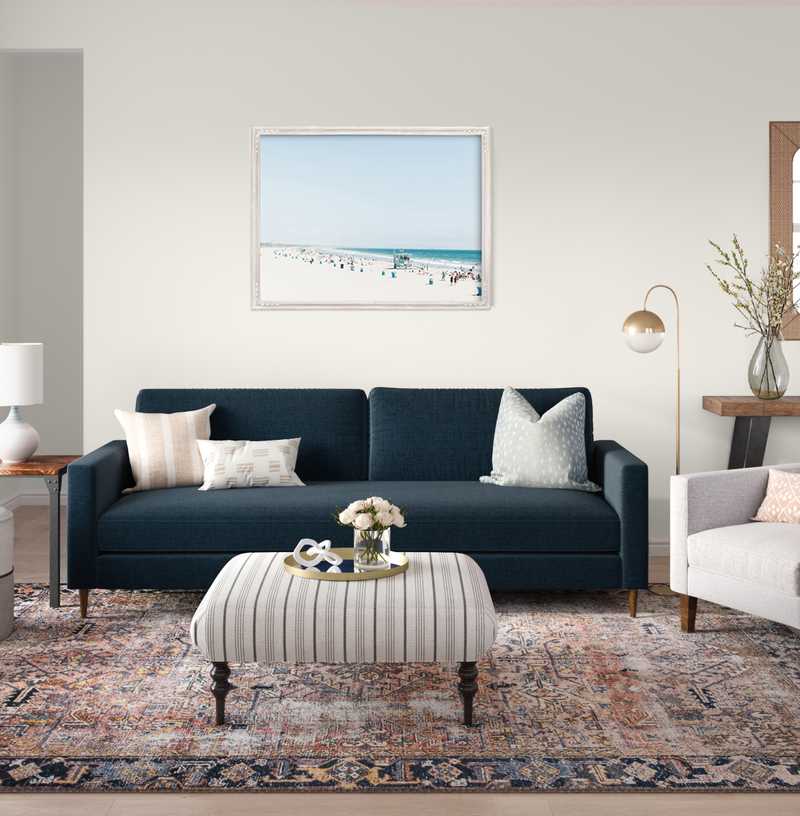 Modern, Classic, Coastal, Industrial Living Room Design by Havenly Interior Designer Emily