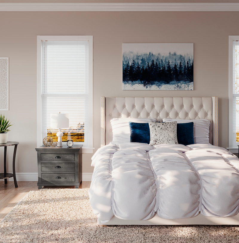 Farmhouse Bedroom Design by Havenly Interior Designer Lauren
