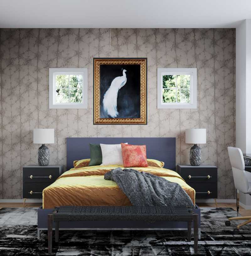 Eclectic Bedroom Design by Havenly Interior Designer Emmanuel