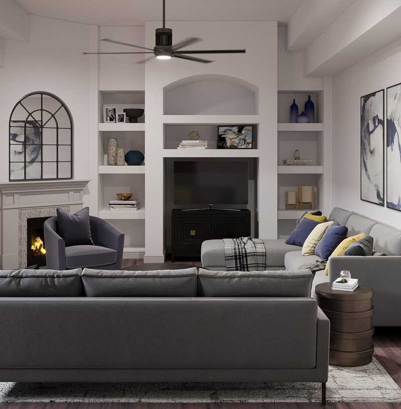 Modern, Glam Living Room Design by Havenly Interior Designer Stacy