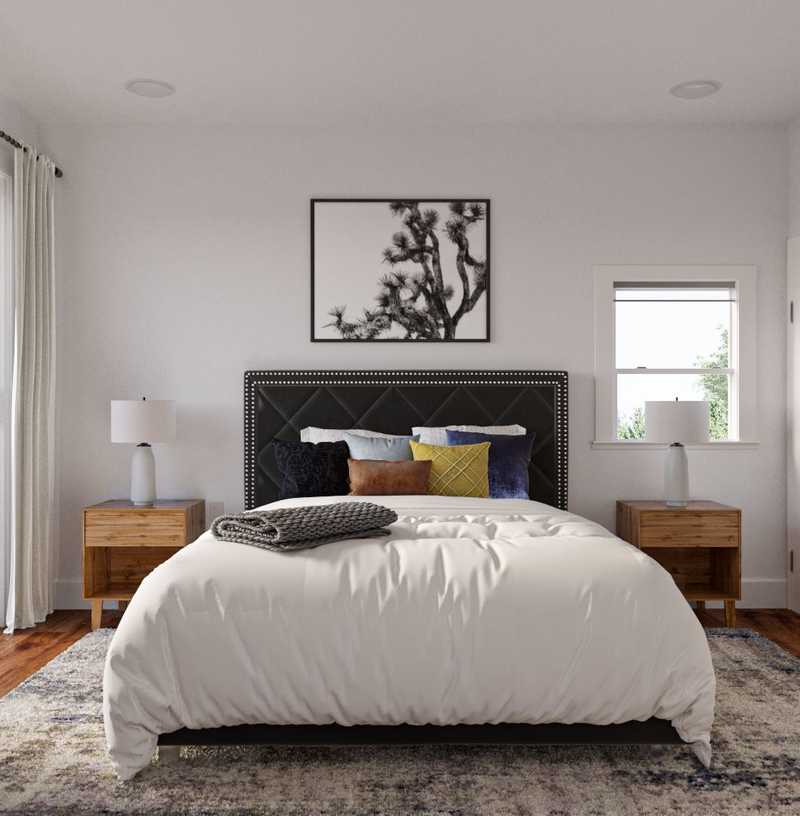 Glam, Midcentury Modern, Minimal Bedroom Design by Havenly Interior Designer Emmanuel