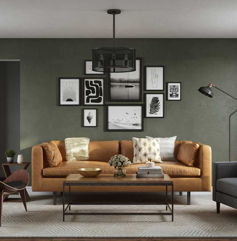 Global, Midcentury Modern, Scandinavian Living Room Design by Havenly Interior Designer Gabriela